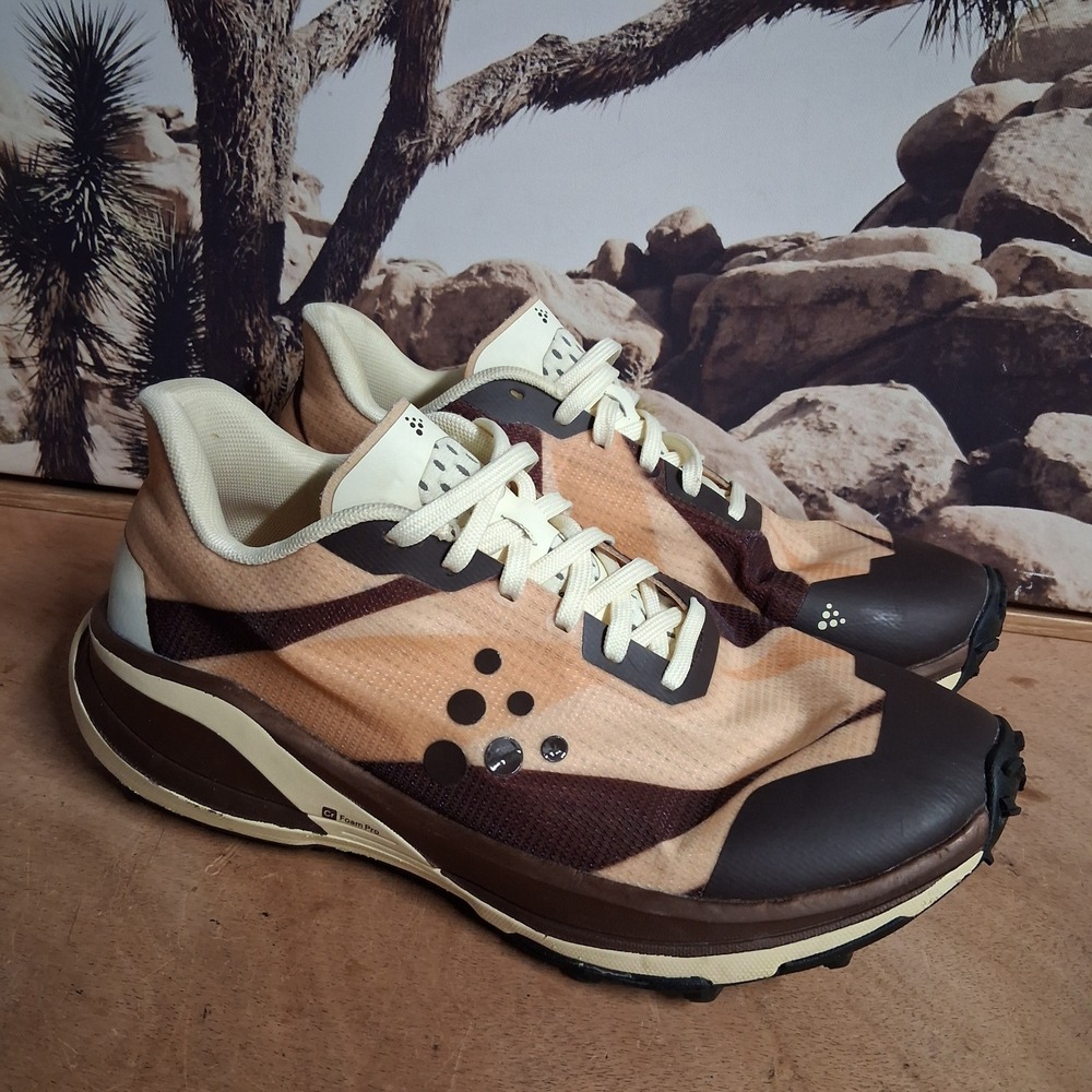 Craft Pure Trail Running Shoes Mens 9.5 Brown Tan Pro Vittoria Outsole NICE!
